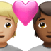 🧑🏼‍❤️‍🧑🏾 couple with heart: person, person, medium-light skin tone, medium-dark skin tone display on Apple